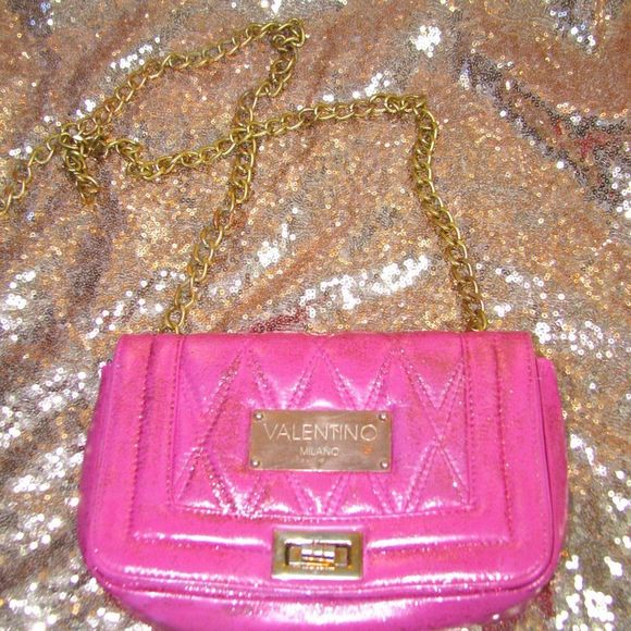 Mario Valentino Bags Valentinopink Glitter Crossbody Purse Poshmark